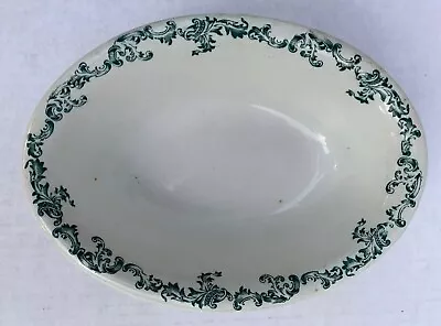 Buy 1900s GRINDLEY HOTEL WARE RESTAURANT WARE OVAL BOWL GREEN SHANDON FLORAL PATTERN • 47.43£