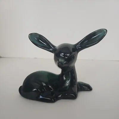 Buy Vintage Blue Mountain Pottery Deer Figurine Green Drip Glaze  • 15.17£