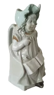 Buy Antique Victorian Celadon Parian Ware Porcelain Figurine Jug Creamer Lady Toby • 22£