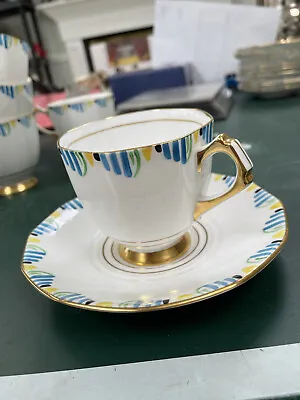 Buy Mid-Century Tuscan China “Plant” Cup And Saucer Set- Made In England • 14.22£