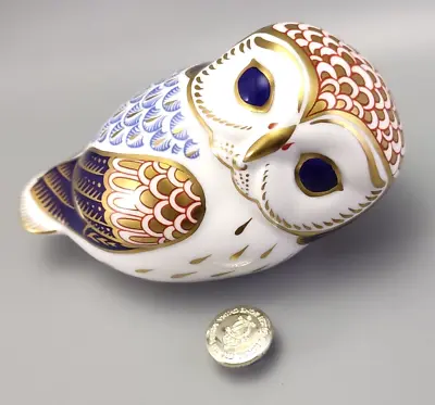 Buy Royal Crown Derby Owl Paperweight English Bone China With Silver Stopper READ LI • 36.77£