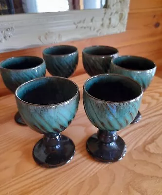 Buy Vintage 6 Drinking Goblets From Woburn Pottery In Immaculate Condition. • 19£