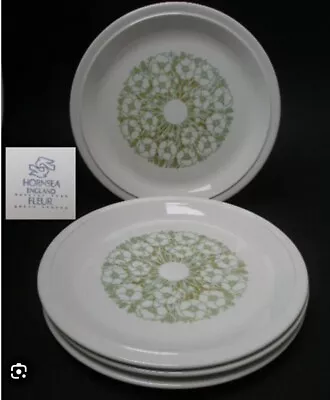 Buy 6x HORNSEA FLEUR Pattern Pottery Dinner Plates 26cm • 30£