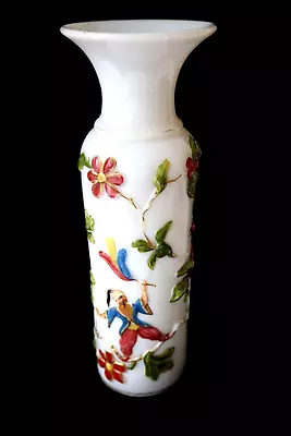 Buy Antique French Baccarat Chinoiserie Opaline Glass Vase 1845-1855 • 519.48£