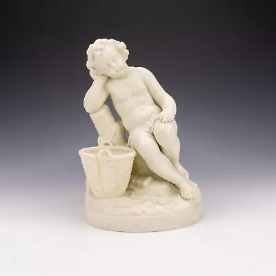 Buy Art Union Copeland English Parian Ware China - Cherub & Basket Statue Figure • 26.13£