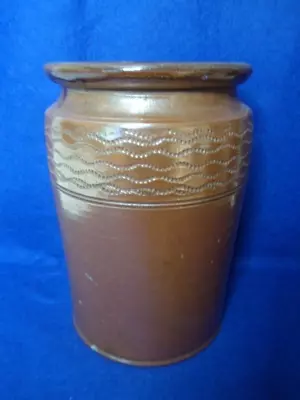 Buy Vintage Earthenware Salt Glaze Storage Pot Vase Jar Brown 21cm X  15cm • 13.50£