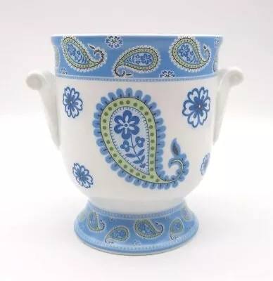 Buy Vera Bradley My Home BERMUDA BLUE Paisley Small Ceramic Vase Andrea Sadek 4.5” • 12.99£