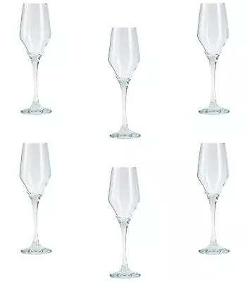 Buy Wide Tulip Champagne Flutes. Long Stem Prosecco Glasses. (Pack Of 6) (230 Cc/ml) • 14.95£