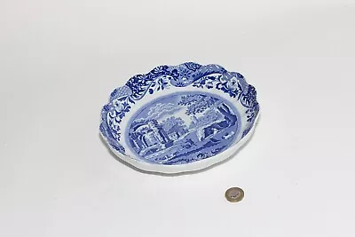 Buy Spode Blue Italian Scalloped Fluted Edge Bowl • 24.99£