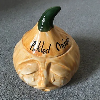 Buy Vintage Toni Raymond Pottery Pickled Onion Pot Crying Face Excellent Condition • 14.99£