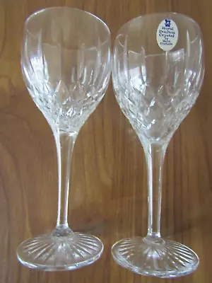 Buy ROYAL DOULTON By WEBB CORBETT, 2 X Cut Crystal WINE GLASSES, 112 Ml, New, 1970's • 5.95£