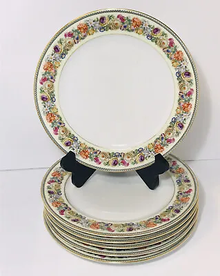 Buy Bavaria Dinner Plates “THOMAS” #17 Floral Multi-Color 9 5/8” VTG Set Of 6 EX • 78.76£