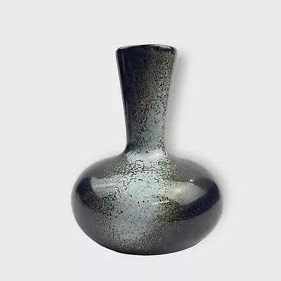 Buy VTG Mid Century Small Bud Vase Black White Splatter Paint Design Squat Decor • 19.17£