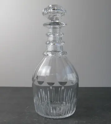 Buy Antique Slice And Flute Cut Georgian Glass Decanter • 42£
