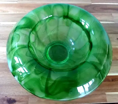 Buy Large Antique Davidson Art Deco Green Cloud Glass Flower Posy Bowl C.1925 • 29.99£