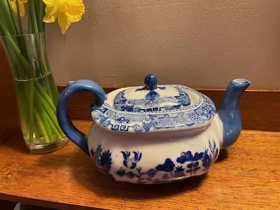 Buy Tea Pot Blue Victoria Ware Ironstone • 18£