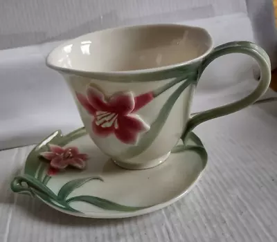 Buy Franz Porcelain Cup & Saucer Autumn Lily Pattern With Original Box FZ00032 • 55£