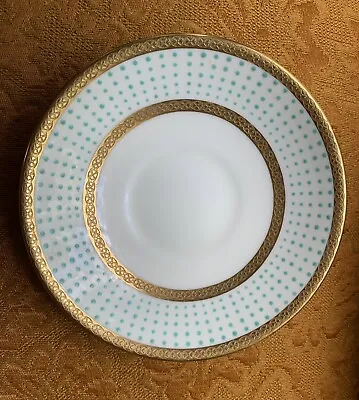 Buy Crown England Sutherland Raised Dots And Gold Borders Saucer ONLY • 5.69£