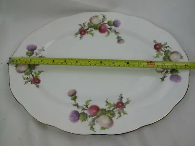 Buy Dundee Thistle Serving  Plate  Queen Anne Bone China Large  Made In England • 22£