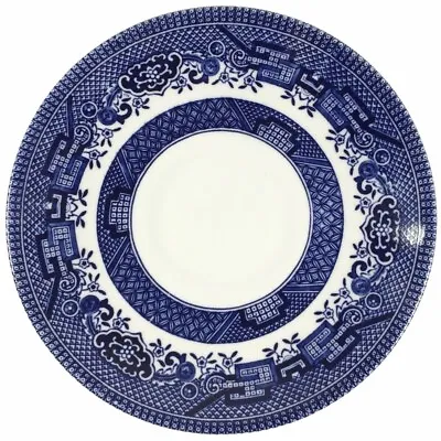 Buy Blue Willow By Churchill Georgian Shape Blue White Saucer Smooth Edge England • 3.83£