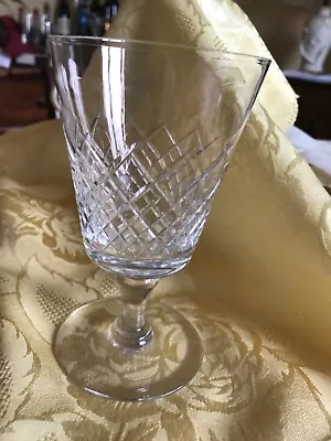 Buy Vintage Thomas Webb  Diamonds Crystal Wine /Water Glass 6 In X 3 In • 5.99£