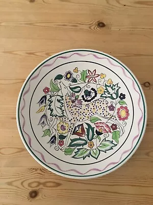 Buy Poole Pottery Charger Plate : K.Phillips SK : Persian Deer. Vintage Mutlicolour • 35£