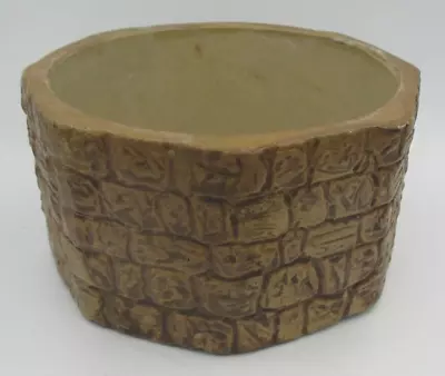 Buy Hillstonia Stoneware Pottery Vintage Brick Wall Octagon Bowl Planter Indoor Pot • 4£