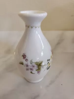 Buy 3.75  White WEDGEWOOD Floral Bud Vase, Bone China, MADE IN ENGLAND • 21.81£