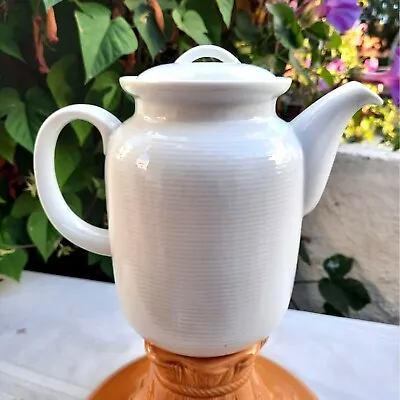 Buy Fine Porcelain Teapot Thomas German White Porcelain Teapot Ribbed Lidded Teapot • 90.09£
