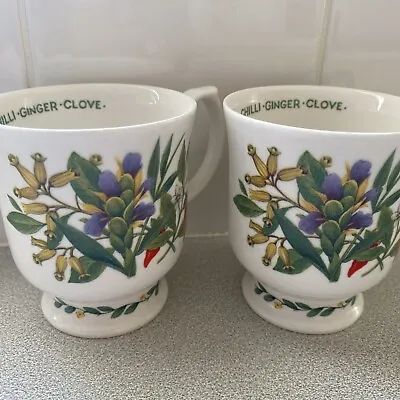 Buy 2 X Roy Kirkham English Fine Bone Mugs Herbs And Spices - Chilli Ginger Clove • 14.99£