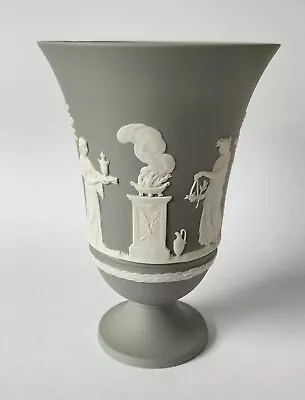Buy Wedgwood Jasperware Grey Arcadian Vase • 345£