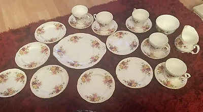 Buy Duchess Bone China England Trio Pink Red & Yellow Roses VGC Various Pieces T Set • 12£