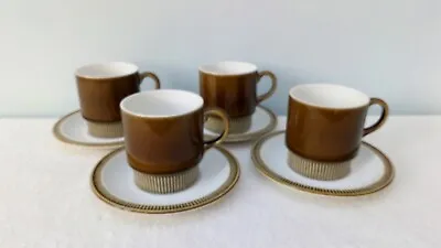 Buy Poole Pottery Coffee Cups & Saucers Set Of 4 Retro • 15£