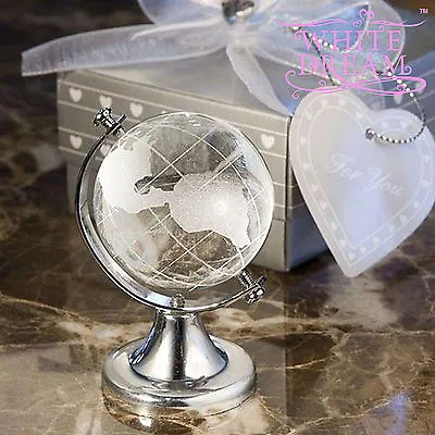 Buy Crystal Globe - Wedding / Party Favours | Table Decoration | NEW | Spins On Axis • 204£
