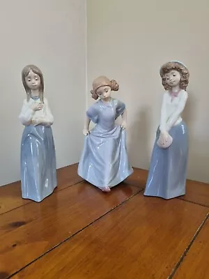 Buy 3 X Vintage Collectable Lladro Nao Figurines All Good Condition • 12£