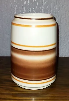 Buy Vintage Poole Pottery Brown Striped 5 Inch Vase No 34  • 14.99£