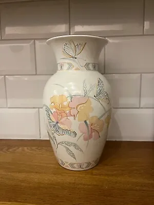 Buy Vintage Large Royal Winton Iris & Butterflies 27 Cm, Vase Fine Ceramic Ware VGC • 10£