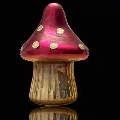 Buy Anthropologie Pink Gold Mushroom Fungi Whimsical Toadstool Glass Candle 5  4.9oz • 67.23£