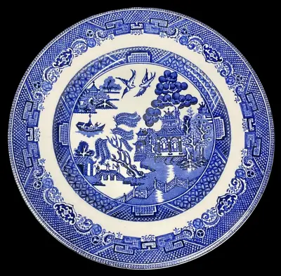 Buy Vintage Johnson Bros Ironstone Blue And White Willow 8  Side Plate VGC • 8.95£