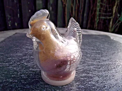 Buy Vtg Glass Chicken Hen Filled With Isle Of Wight Alum Bay Sand • 8.05£