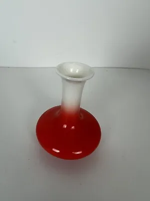 Buy Noritake Nippon Tiki MCM Bone China  Red & White Miniature Vanity Bud Vase • 23.66£