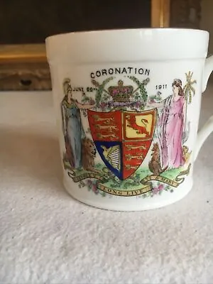Buy Antique 1911 King George V Ceramic Coronation Cup By Foley China Rare Design • 22£