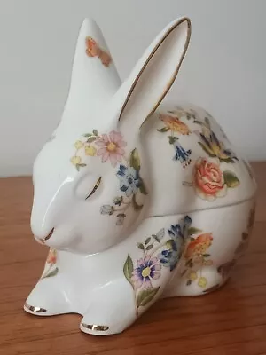 Buy Aynsley Fine Bone China Cottage Garden Trinket Box  - Rabbit • 12£
