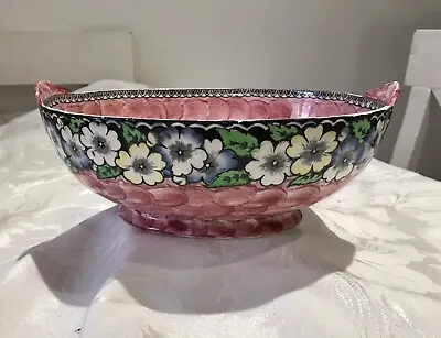 Buy Maling Pink Lustre Ware 10” Floral Oval Fruit Bowl Newcastle England • 22.99£