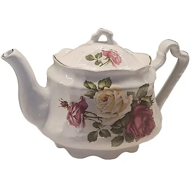 Buy Vintage Arthur Wood Teapot Roses Gold Gilt England #6485 Tea Pot • 20.85£