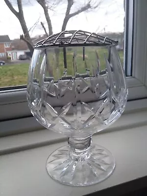 Buy Royal Brierley Ascot Crystal Cut Glass Brandy Glass Shape Rose Bowl Unusual • 17.50£