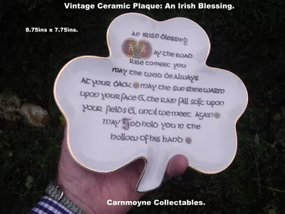 Buy Vintage Ceramic Decorative Plaque Of: An Irish Blessing.AH4771. • 25.99£