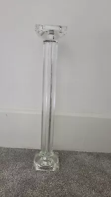 Buy Glass / Crystal Large Candle Holder 46cm Tall • 8.50£