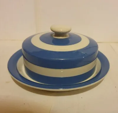 Buy TG Green Pottery Cornishware Blue / White Butter Dish / Cheese Dish & Plate • 19.99£