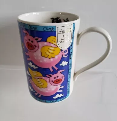 Buy Dunoon Stoneware Mug Piggy Wiggies Jane Brookshaw Flying Pigs Novelty Cup • 8.99£